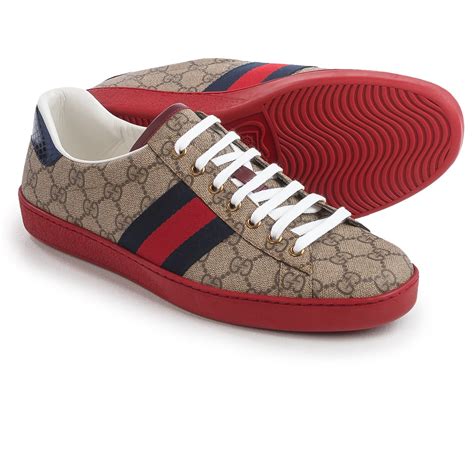 gold gucci sneakers mens|Gucci gg supreme sneakers.